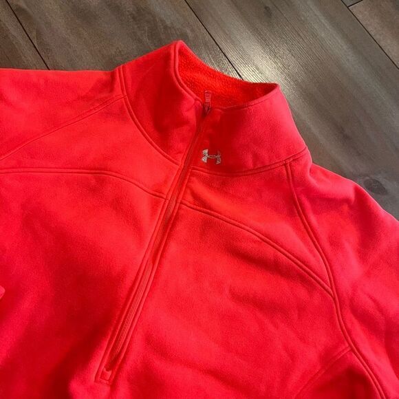 Under Armour Pink Athletic Quarterzip Pullover Women Large‎ - Picture 2 of 3